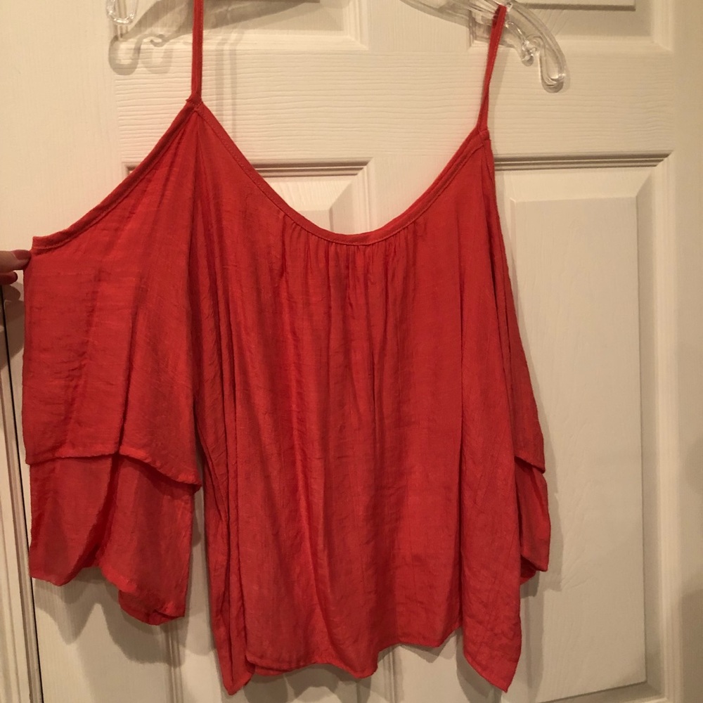 Pink off the shoulder blouse